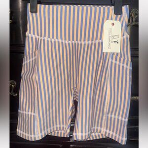 XS Fashion Brand Company Surf Stripe Cotton Shorts in Orange/Blue